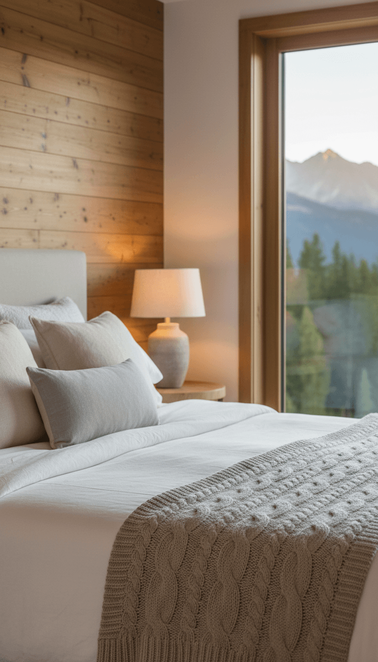 Master bedroom with panoramic mountain views