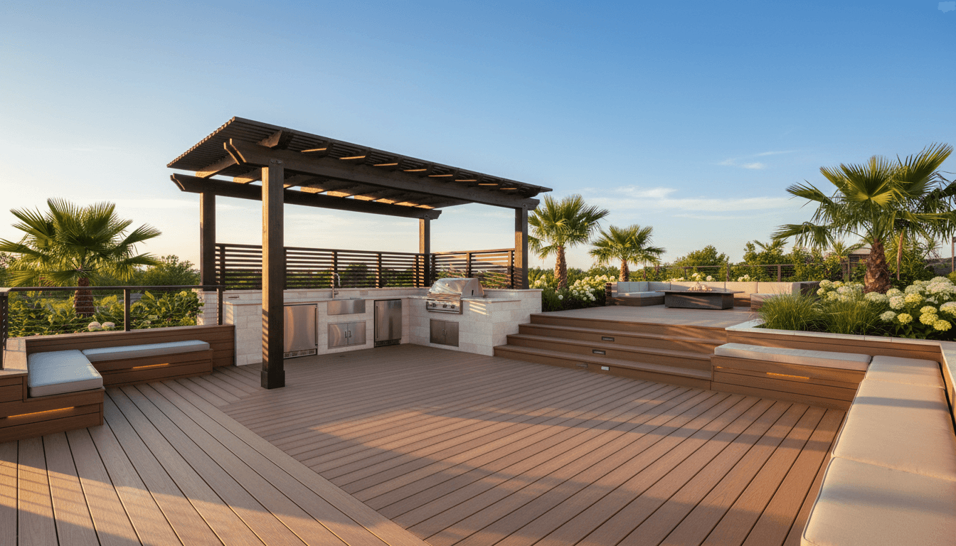 1,000 sq ft wrap-around deck overlooking peaks